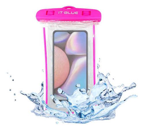 Imagem 1 de 7 de Capa De Celular Para Mergulho Aprova D'agua Universal Rosa