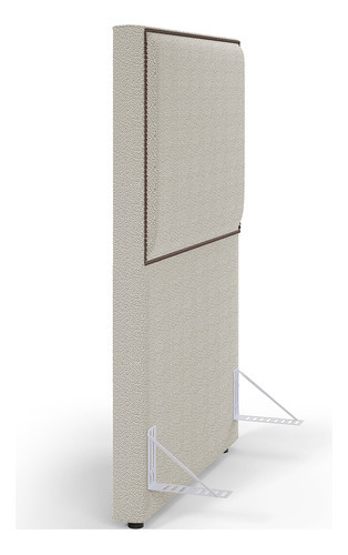 Cabeceira Box Solteiro Tachas 100 Cm Vicenza Bouclê Creme