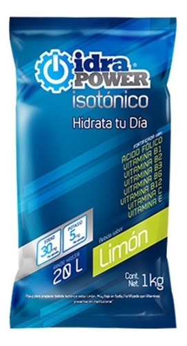 Bebida Hidratante Sabor Limon Bolsa De 1 Kg Rinde 20 Litros 