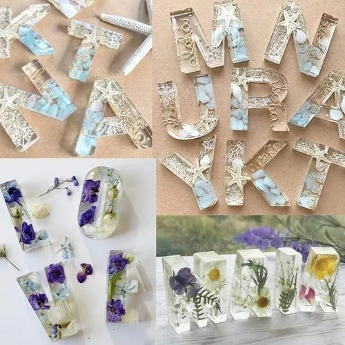 Imagem 3 de 9 de Molde Da Resina Epóxi De De Letras Do Silicone 152pcs