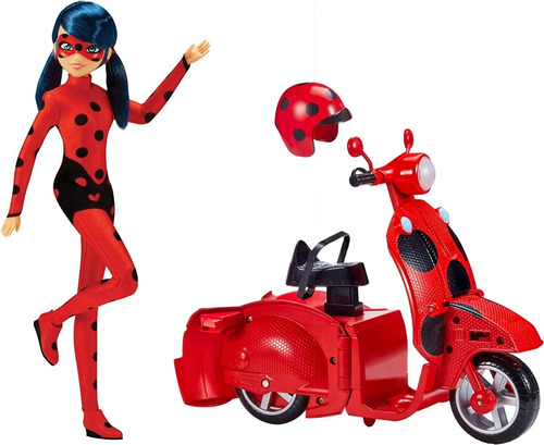 Muñeca Miraculous Switch 'n Go Scooter With Ladybug