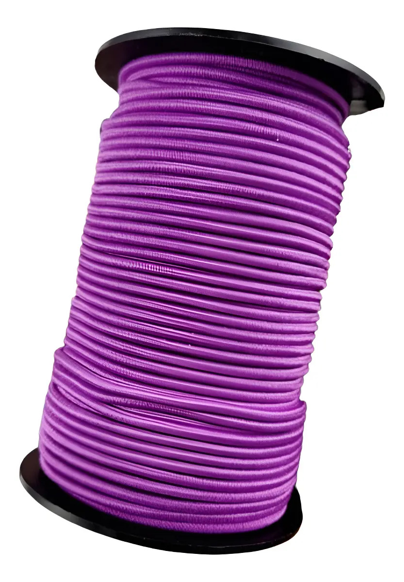 Elástico Rabo de Rato Roxo 0.25cm 50m Para Roupas e Calçados Roma