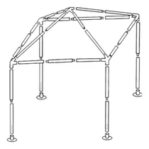 Comprar Estrutura De Aço Para Tenda Gazebo 3,00m X3,00m Com Encaixes