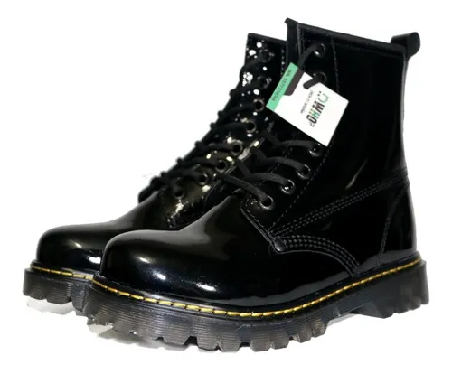 Botas dr top martens negras charol