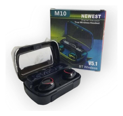 Audífonos Inalámbricos M10 Luxury Led Bluetooth Con Powebank
