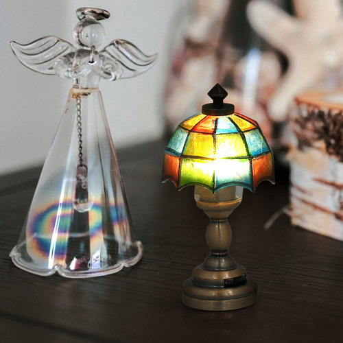 Mesa Led Com Abajur Em Miniatura Em Forma De Guarda-chuva Em
