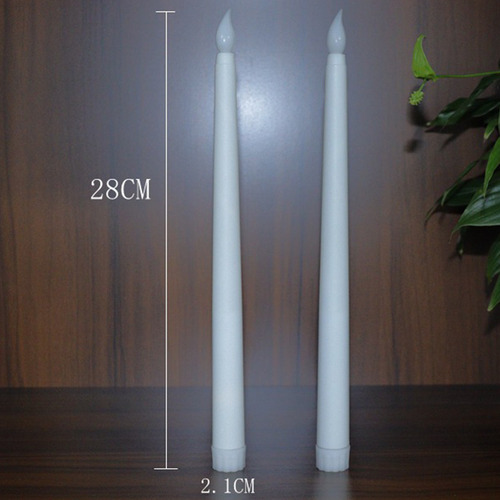 Vela Led De Polo Largo, Sin Llama, Puntiaguda, 10 Unidades