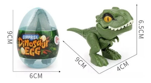 Imagen 7 de 10 de Super Pack 4 Huevos De Juguete Con Dinosaurios Mordelones