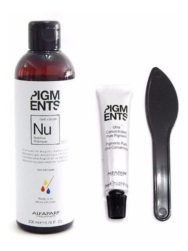 Kit Alfaparf Pigments Shampoo Nutricion + Concentrado Color