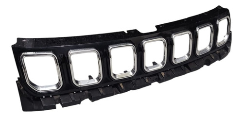 Grade Frontal Jeep Compass 22 À 24 Com Aro Cromado Preto Brilhante (Usado)