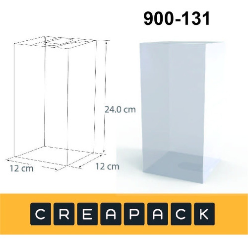 Caja De Acetato Pvc Transparentes 24x12x12cm(x20)- 900-131