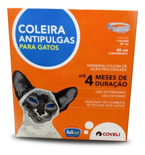 2 Coleira Bull Cat Gato 15g Antipulgas Coveli Imediato