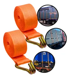 Comprar 2 X Fita Cinta 3 Tonelada Para Catraca Caminhão Linha Pesada Cor 3 Toneladas - Laranja no Mercado Livre