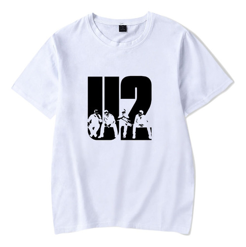 Camiseta De Algodón Con Gráficos De La Banda De Rock U2