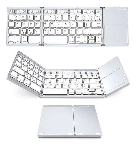 . Teclado Bt Inalámbrico, Mini Teclado Plegable, Portátil,