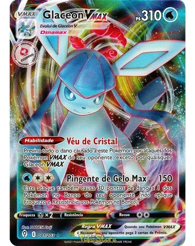 Carta Pokémon Ultra Rara Vmax Com Muita Vida + Brinde