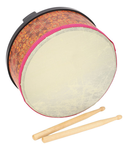 Tambor Toy Para Niños, Mano, Piel De Oveja, Marco De Madera,