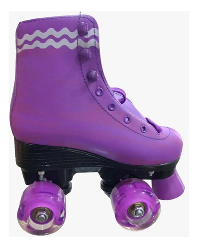 Morado, Con Luces Led (4 De Patines) 30,32,34
