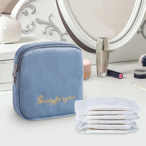 I Bolsa De Almacenamiento De Toallas Sanitarias, Azul
