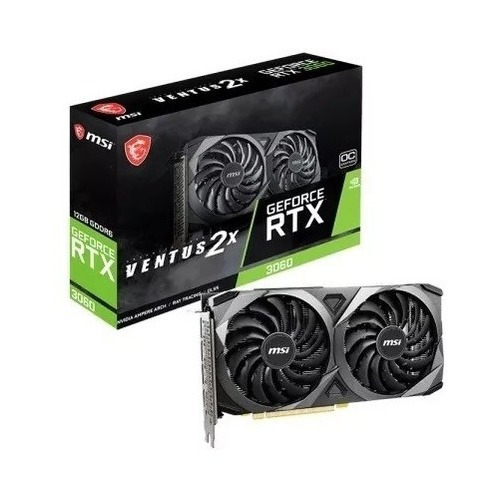 Imagen 2 de 2 de Tarjeta De Video Msi Ventus 2 Fans Rtx 3060 12gb Ddr6