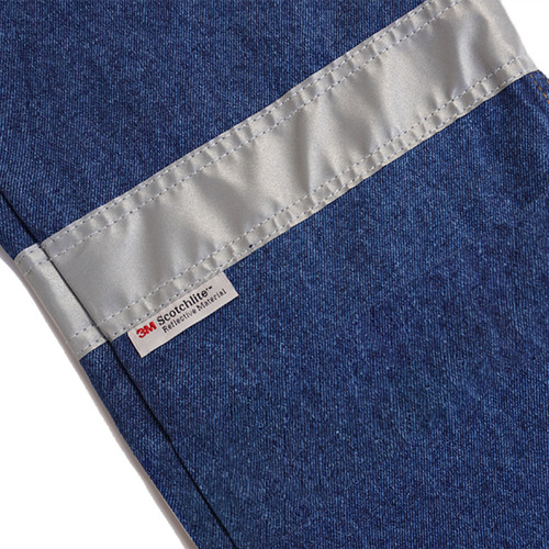Pantalón Denim/jean De 14onz Con Cinta Reflectiva (1 Vuelta)