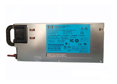 Fuente De Poder 511777-001 Servidor Hp Proliant G6 - G7 - G8 (Usado)