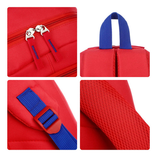 Peppa Pig Mochila Escolar George Pig Color Azul Rosa Y Viole