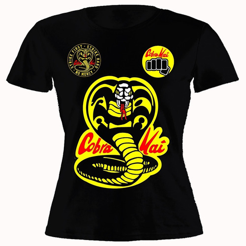 Remera Mujer Cobra Kai Dojo  Karate Kid Artes Marciales