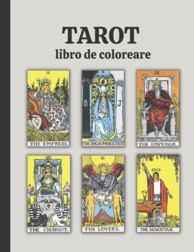 Tarot Libro De Colorear: Dibujos Y Cartas Del Tarot Para Rel