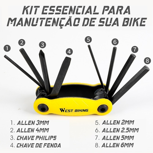 Imagem 2 de 10 de Kit Ferramentas Bike Ciclismo + 2 Espátulas Remoção De Pneu