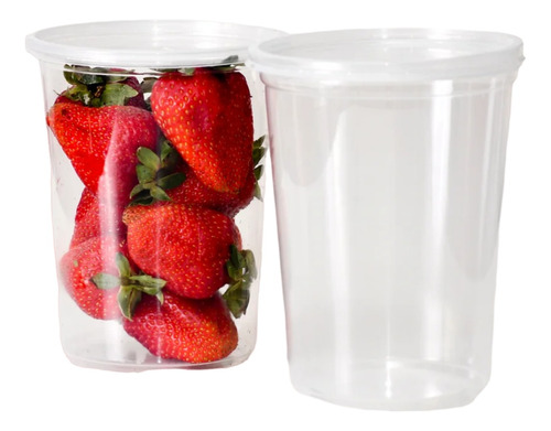 Pote / Contenedor / Envase 32oz 1 Ltr Con Tapa (50 Unidades)