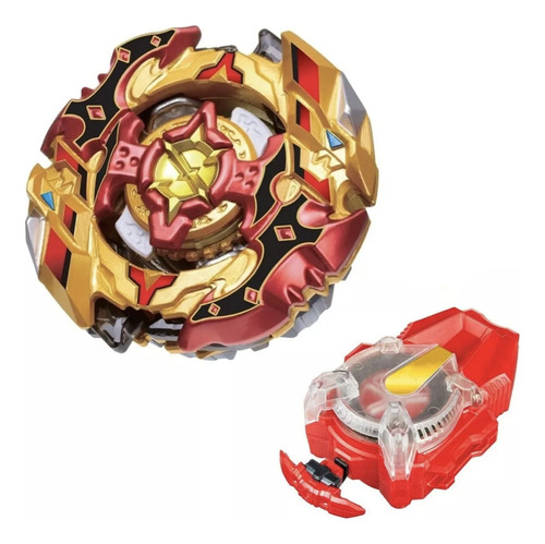 Beyblade Burst Cho Z Spriggan B128 + Lançador Corda Sparking Cor Dourado, Vermelho E Preto