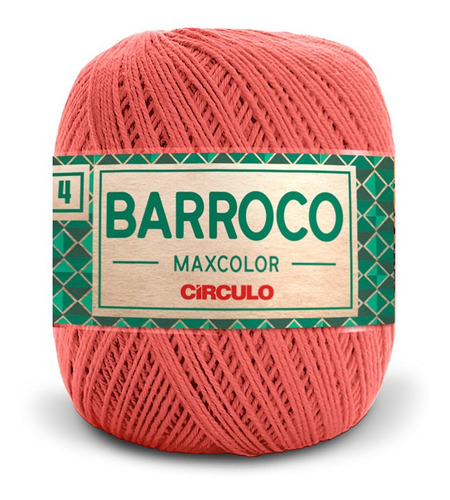 Barroco Maxcolor 4 Fios 200gr Kit 03 Un Linha Crochê Tricô Cor Coral Vivo