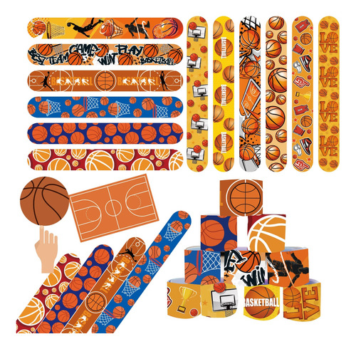 Set 12 Brazaletes Pulseras Cumpleaños Basquetbol Baloncesto