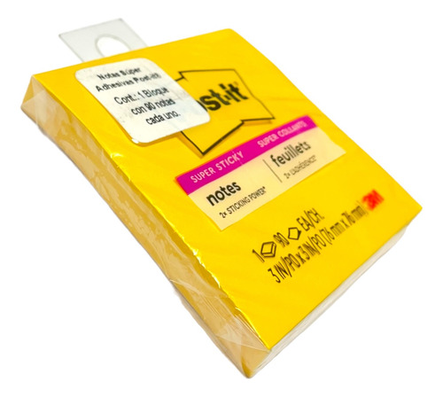 Notas Adhesivas 3m Post It Super Sticky Colores Surtidos 90h