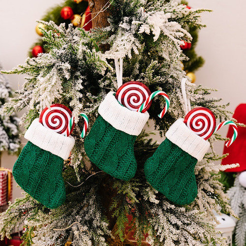 12 Piezas Mini Medias De Navidad Medias Clásicas De Navidad
