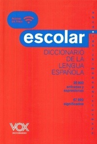 Libro Diccionario De La Lengua Española  Escolar De Vox