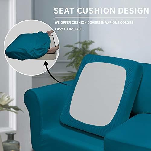 Funda De Sofa Easy-going Suave Elastica De 3 Piezas Azul