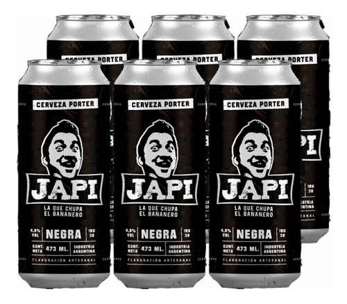 Japi Cerveza Negra El Sixpack  De 473ml