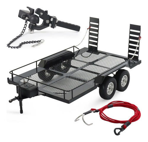 Rc Trailer Metal 1/10 Escala Kit De Trailer, Para Rc Crawler