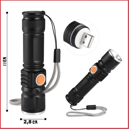 Linterna Bicicleta Recargable Usb Incluye Soporte 3000 Lumen