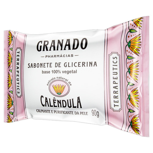 Imagem 2 de 4 de Sabão em barra Granado de Glicerina Calêndula Terrapeutics de 90 g