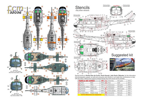 Decalque Para Bell Uh-1d/h Da Fab 1/32