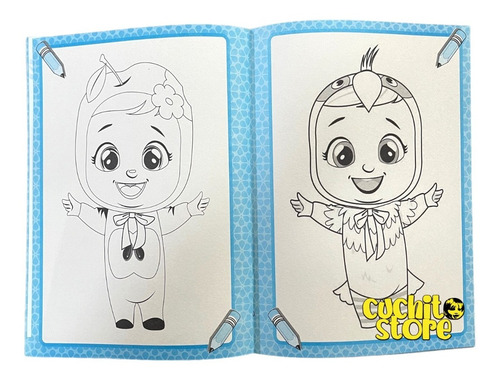 Divertilibro Libro Para Colorear Bebe Llorones Pintar Niñas