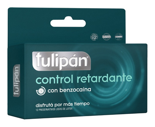 Imagen 2 de 4 de Tulipán Preservativos De Látex Control Retardante Caja X12