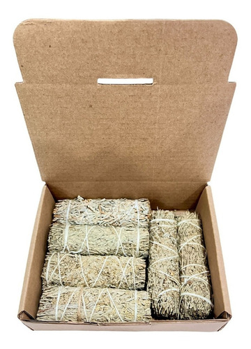 Kit De Sahumerios Ritual De Atados Y Salvia Blanca Natural Fragancia Salvia Azul