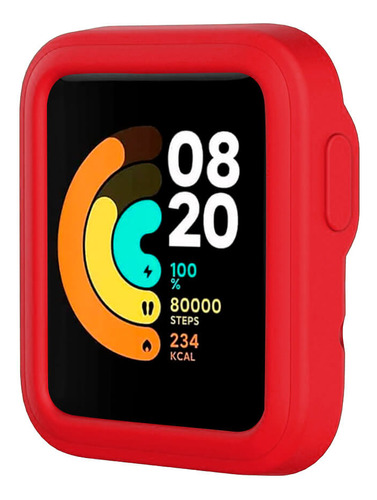 Case De Silicona Para Xiaomi Mi Watch Lite Rojo