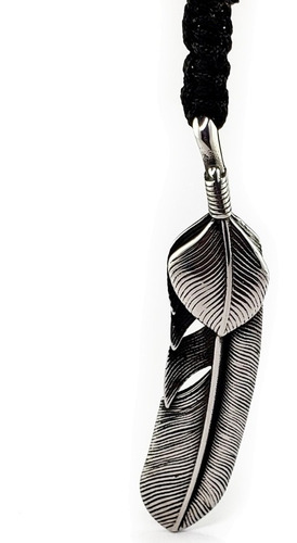 Collar Dije Pluma Apache Jefe Indio Acero Inoxidable Unisex