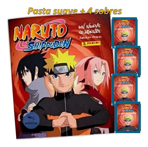 Colección Naruto Shippuden Álbum Pasta Suave C Sobres Panini