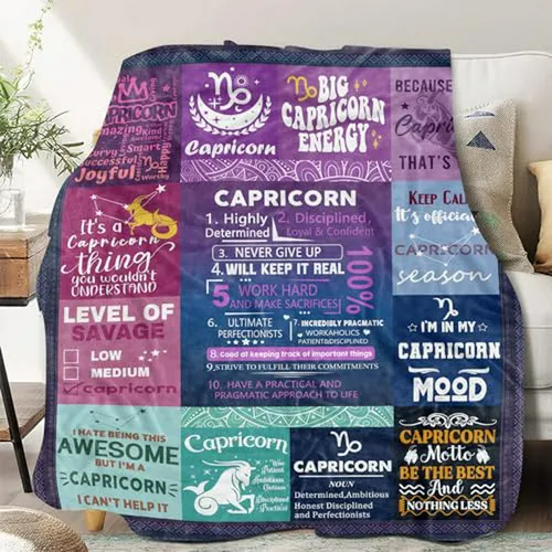 Manta De Capricornio Para Regalo, Astrología, 60 X 50